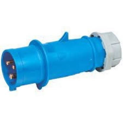 Imagem de PLUGUE INDUSTRIAL MACHO TETRAPOLAR 32A 200-250V IP44 AZUL