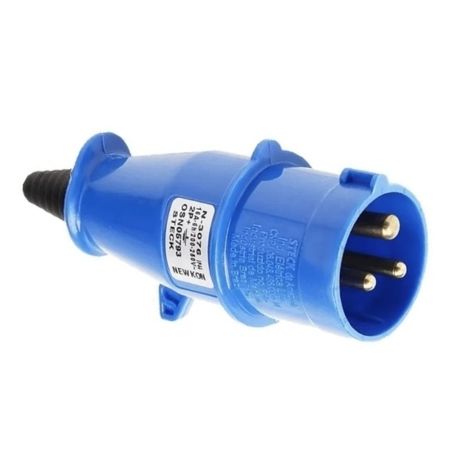 Imagem de PLUGUE INDUSTRIAL MOVIVEL MACHO 3P + T 16A 240V AZUL