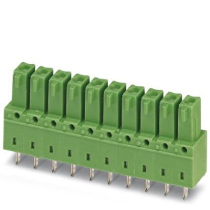 Imagem de CONECTOR DE CIRCUITO IMPRESSO 10P 160V 8A VERDE ESTANHADO 