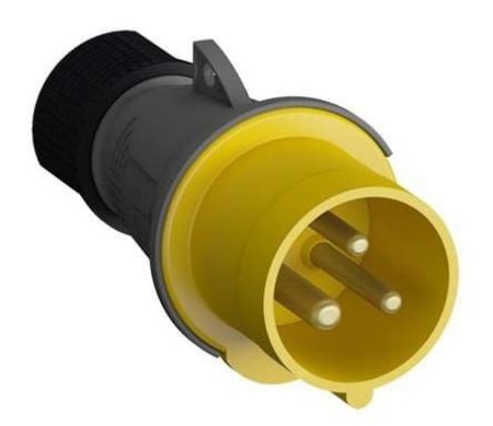 Imagem de PLUGUE INDUSTRIAL MOVIVEL MACHO PA 2P + T 16A 130V AMARELO ARELO