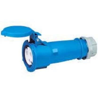 Imagem de PLUGUE INDUSTRIAL ACOPLAMENTO FEMEA 3P + N + T 32A 240V AZUL