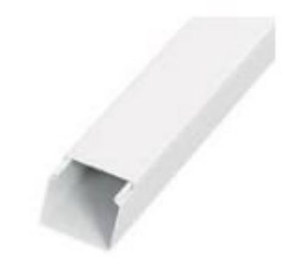 Imagem de CANALETA PVC BRANCA S/ TAMPA  35MM X 80MM X 2000MM DUPLO