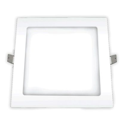 Imagem de LUMINARIA LED COMERCIAL PLAFON QUADRADO DE EMBUTIR BRANCO BIVOLT 2700 K 18W