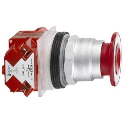 Imagem de BOTAO COGUMELO METALICO VERMELHO 30MM 1NF EMPURRAR 