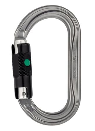 Imagem de MOSQUETAO OVAL DE ALUMINIO COM TRAVA BALL LOCK