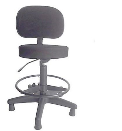 Imagem de BANCO ERGONOMICO GOLDEN COMFORT MOCHO C/ ENCOSTO MOD SECRETARIA P24 520MM X 620MM PRETO