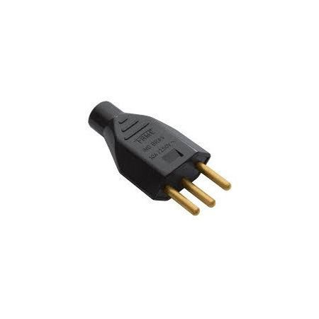 Imagem de PLUGUE ELETRICO TIPO PINO 2P + T 250V 20A PRETO