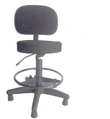 Imagem de BANCO ERGONOMICO GOLDEN COMFORT MOCHO C/ ENCOSTO MOD SECRETARIA P15 PRETO 580 X 680MM