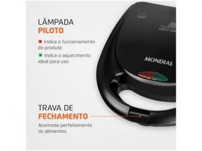 Imagem de SANDUICHEIRA ELETRICA FAST GRILL 127V 750W PRETA