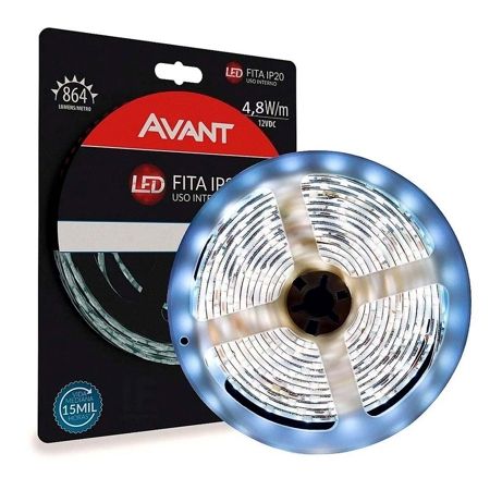 Imagem de FITA LED INTERNA 4,8W 5M BRANCA 480 LUMENS 6500K