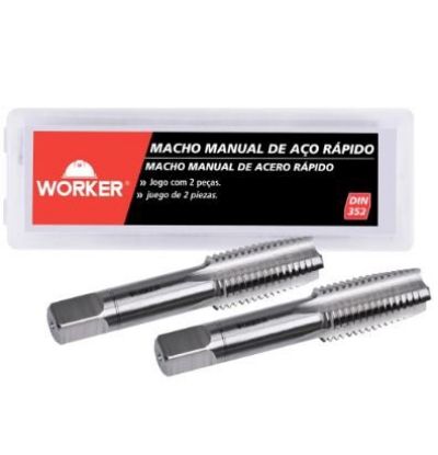 Imagem de MACHO MANUAL DE ACO RAPIDO M16 X 2,00MM JOGO C/ 2 PCS