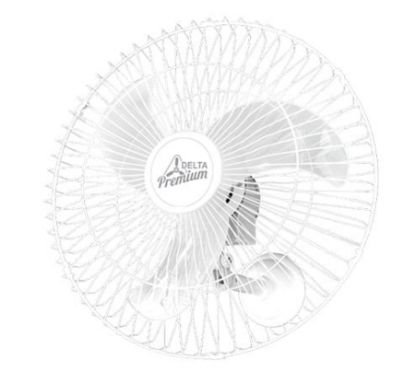 Imagem de VENTILADOR OSCILANTE DE PAREDE 60CM PREMIUM BRANCO BIVOLT GRADE DE ACO