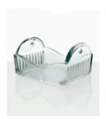 Imagem de BERCO DE VIDRO C/ ALCA INOX P/ 8 LAMINAS 26X76 MM