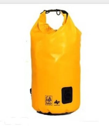 Imagem de BOLSA ESTANQUE PVC 30 LITROS IMPERMEAVEL COM ALCAS CURTA 30 LITROS FECHAMENTOS COM FIVELAS AMARELA