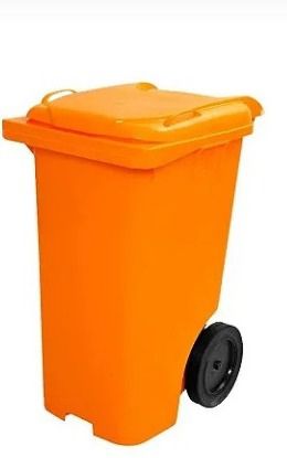 Imagem de CONTENTOR LIXEIRA PLASTICA 240L LARANJA C/ RODAS DE 200MM