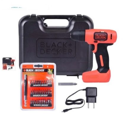 Imagem de KIT PARAFUSADEIRA/ FURADEIRA 3/8" 10MM LI ION  8V BIVOLT C/ 32 ACESSORIOS EM MALETA